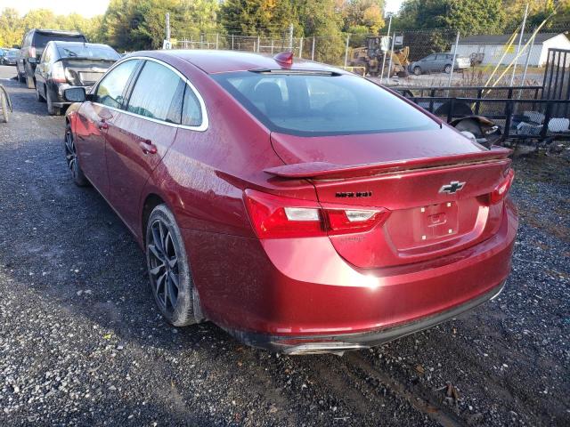 1G1ZG5ST0LF117210 - 2020 CHEVROLET MALIBU RS MAROON photo 3