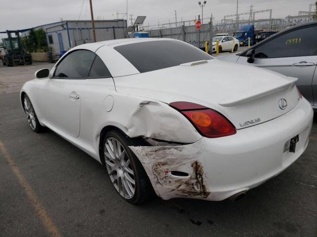 JTHFN48Y620002429 - 2002 LEXUS SC 430 WHITE photo 3