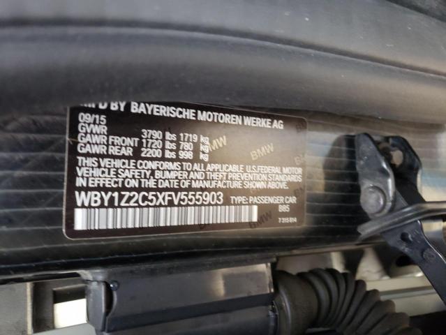 WBY1Z2C5XFV555903 - 2015 BMW I3 BEV WHITE photo 10