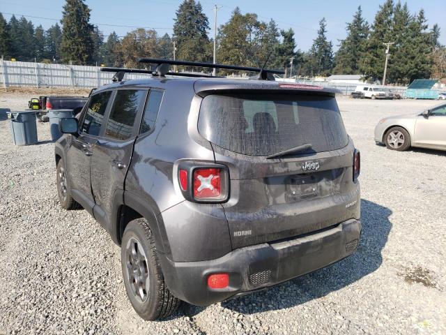 ZACCJAAT2GPD36505 - 2016 JEEP RENEGADE S CHARCOAL photo 3