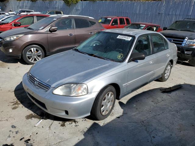 2HGEJ6619YH566074 - 2000 HONDA CIVIC BASE SILVER photo 2