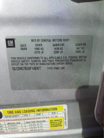 1G1ZH57B39F142477 - 2009 CHEVROLET MALIBU 1LT 银色 照片 10