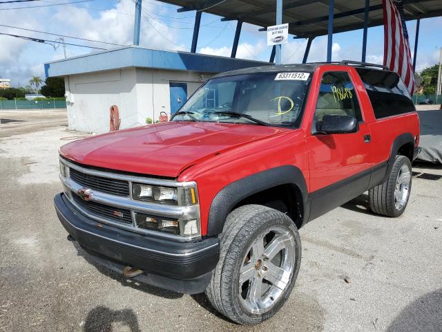 1GNEK18K9RJ345151 - 1994 CHEVROLET BLAZER K15 RED photo 2