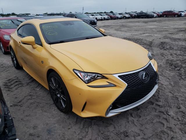 JTHHZ5BC3J5018024 - 2018 LEXUS RC 350 YELLOW photo 1