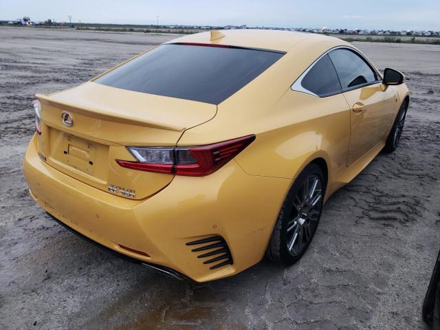 JTHHZ5BC3J5018024 - 2018 LEXUS RC 350 YELLOW photo 4