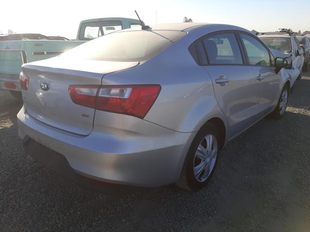 KNADM4A38G6638622 - 2016 KIA RIO LX SILVER photo 4