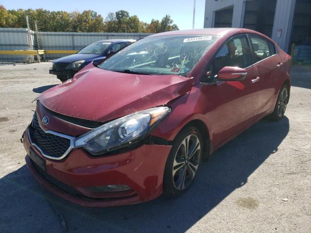 KNAFZ4A80E5101607 - 2014 KIA FORTE EX RED photo 2