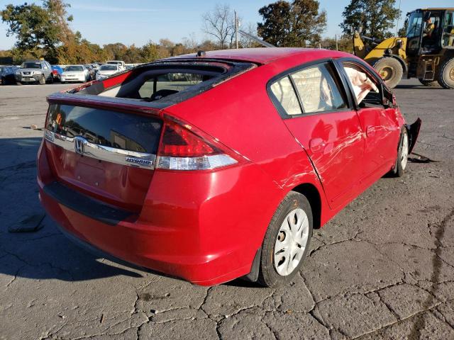 JHMZE2H57ES003279 - 2014 HONDA INSIGHT LX RED photo 4