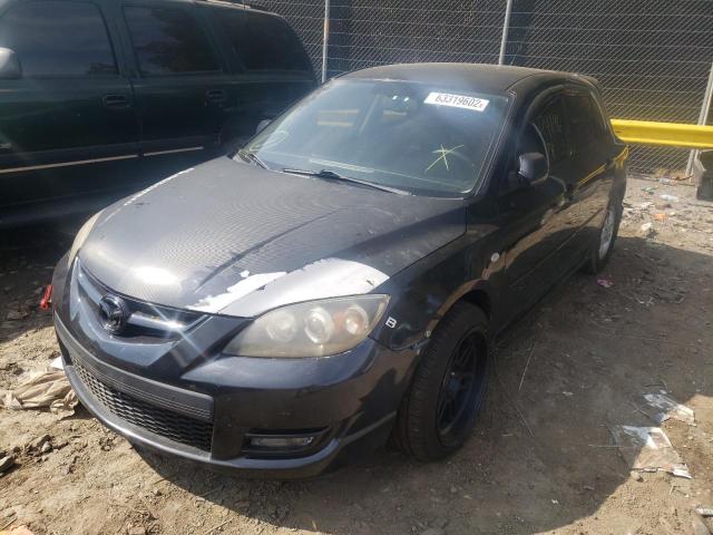 JM1BK34L481158758 - 2008 MAZDA SPEED 3 BLACK photo 2