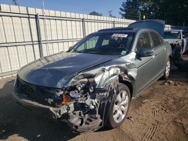 1HGCP36888A049719 - 2008 HONDA ACCORD EXL GREEN photo 2