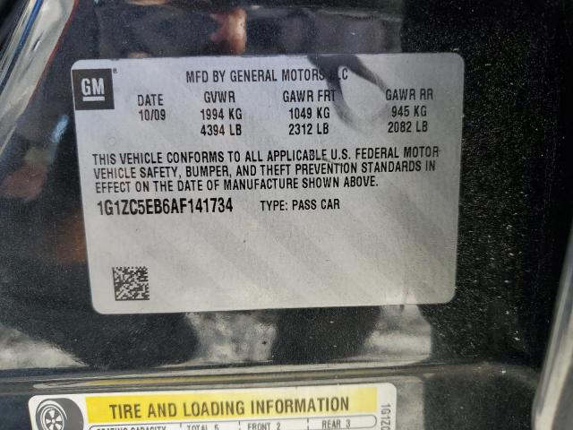 1G1ZC5EB6AF141734 - 2010 CHEVROLET MALIBU 1LT 黑色 照片 10