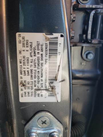 1HGCP36899A038343 - 2009 HONDA ACCORD EXL GRAY photo 10