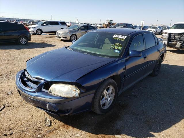 2G1WF52EX59389038 - 2005 CHEVROLET IMPALA BLUE photo 2