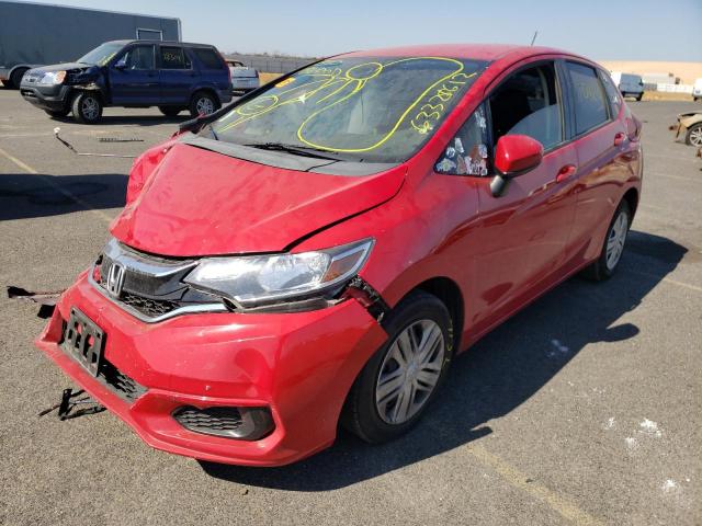 3HGGK5H43KM732346 - 2019 HONDA FIT LX RED photo 2