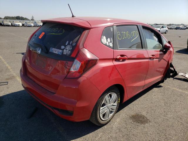 3HGGK5H43KM732346 - 2019 HONDA FIT LX RED photo 4