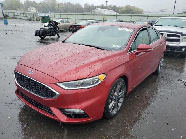 3FA6P0VP1HR188802 - 2017 FORD FUSION SPO RED photo 2