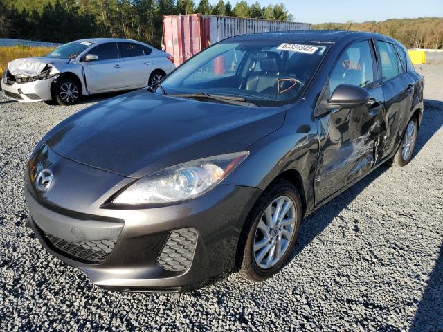 JM1BL1M77C1627631 - 2012 MAZDA 3 I GRAY photo 2