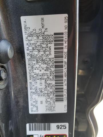 3TMLU4EN7CM092125 - 2012 TOYOTA TACOMA DOUBLE CAB  照片 10