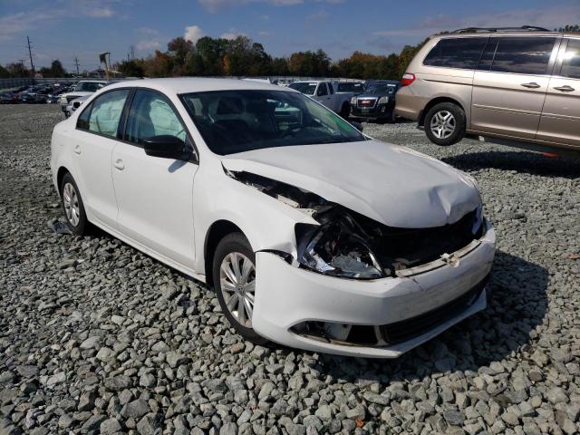 3VW2K7AJ6EM429969 - 2014 VOLKSWAGEN JETTA BASE WHITE photo 1