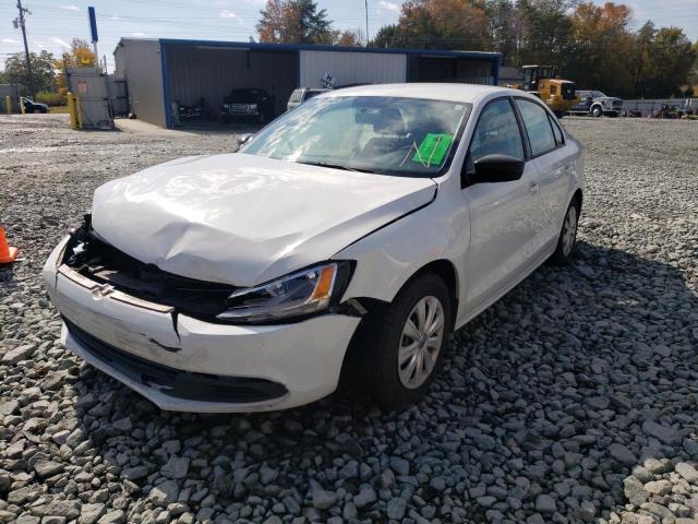 3VW2K7AJ6EM429969 - 2014 VOLKSWAGEN JETTA BASE WHITE photo 2