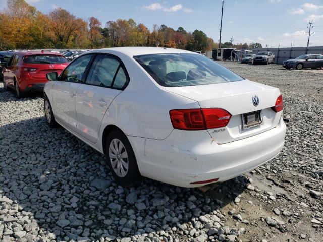 3VW2K7AJ6EM429969 - 2014 VOLKSWAGEN JETTA BASE WHITE photo 3