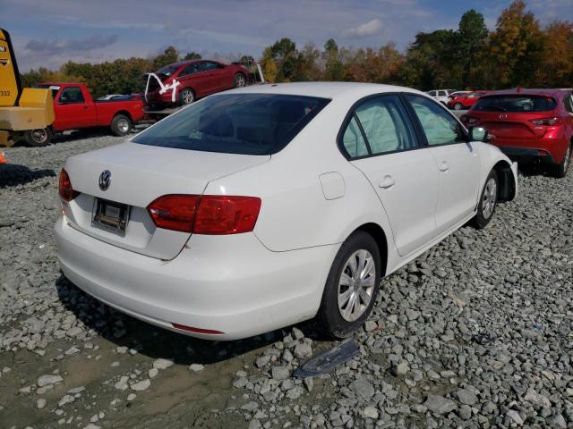 3VW2K7AJ6EM429969 - 2014 VOLKSWAGEN JETTA BASE WHITE photo 4