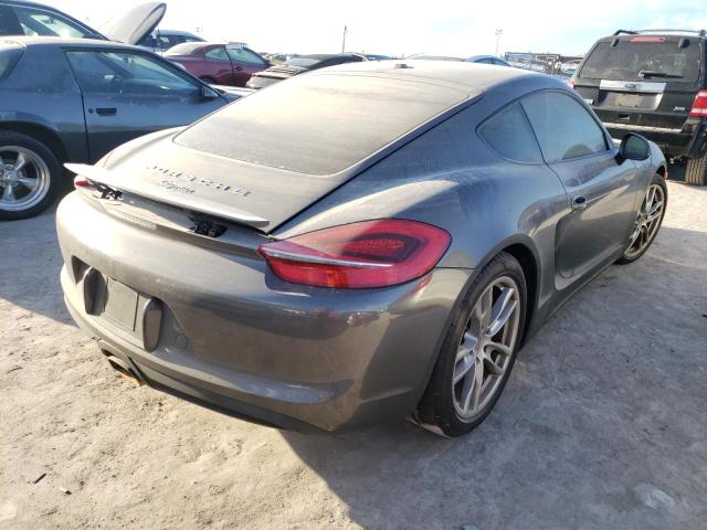 WP0AA2A80EK171389 - 2014 PORSCHE CAYMAN GRAY photo 4