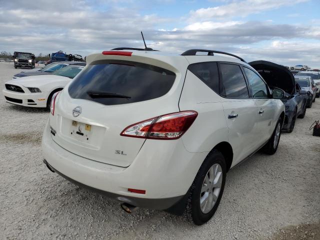 JN8AZ1MU7BW058527 - 2011 NISSAN MURANO WHITE photo 4