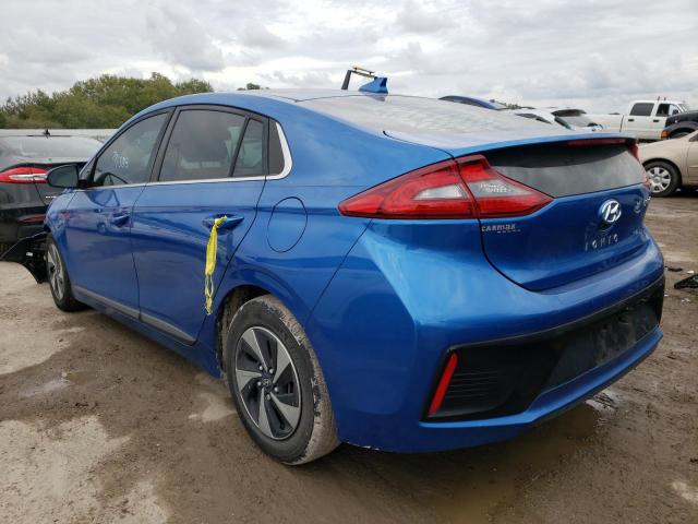 KMHC75LC0HU049338 - 2017 HYUNDAI IONIQ SEL BLUE photo 3