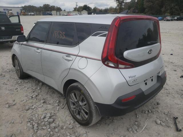 KNDJ23AU8M7795457 - 2021 KIA SOUL LX SILVER photo 3