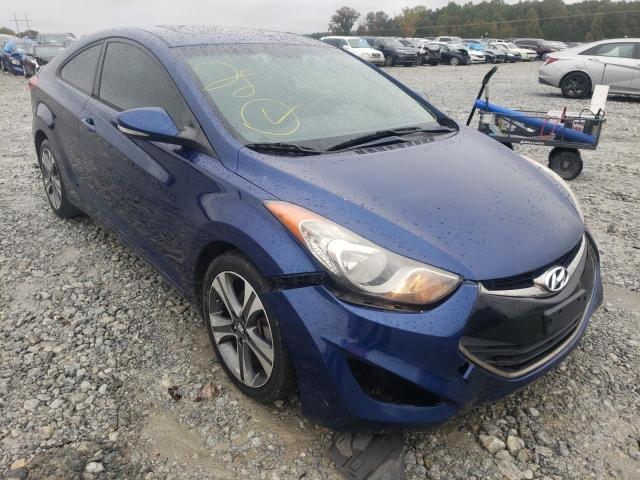 KMHDH6AE2DU000194 - 2013 HYUNDAI ELANTRA CO BLUE photo 1