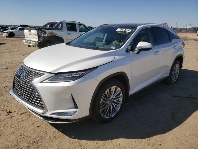 2T2JGMDA1MC060130 - 2021 LEXUS RX 450H WHITE photo 2