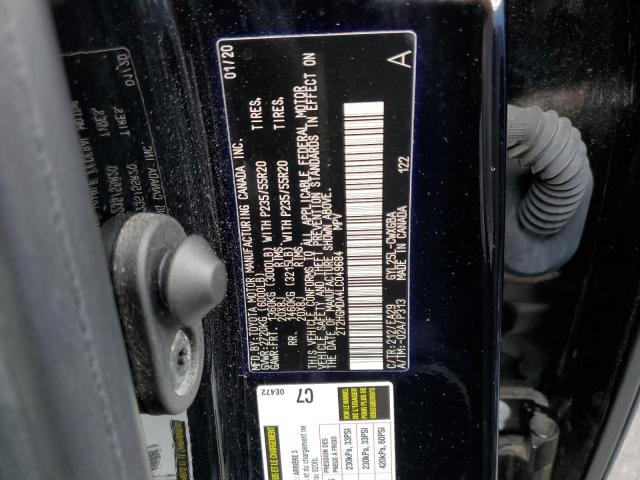 2T2HGMDA4LC049684 - 2020 LEXUS RX 450H BLACK photo 10