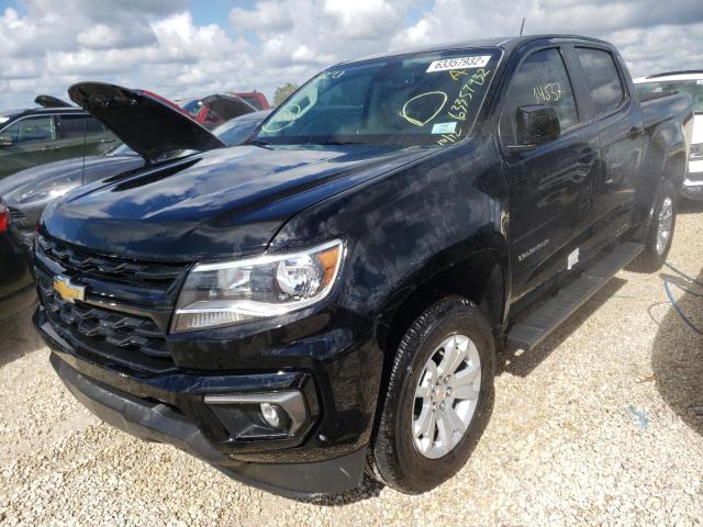 1GCGSCEN6M1286192 - 2021 CHEVROLET COLORADO L BLACK photo 2