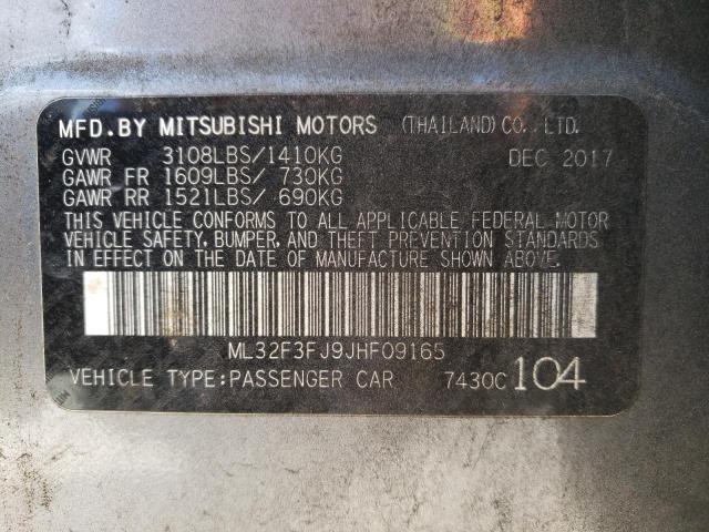 ML32F3FJ9JHF09165 - 2018 MITSUBISHI MIRAGE G4 Gümüş foto 10