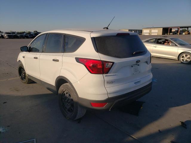 1FMCU0F74KUB46673 - 2019 FORD ESCAPE S WHITE photo 3