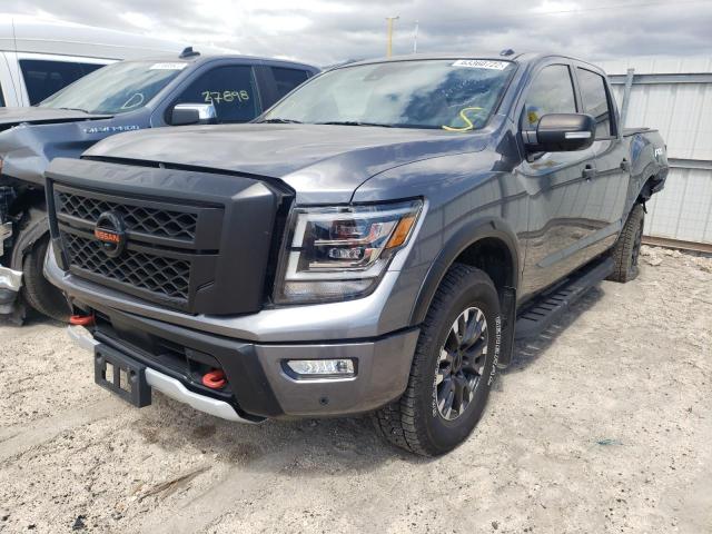 1N6AA1ED8MN506068 - 2021 NISSAN TITAN SV GRAY photo 2