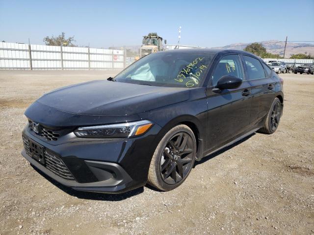 19XFL2H85NE019259 - 2022 HONDA CIVIC SPOR CHARCOAL photo 2