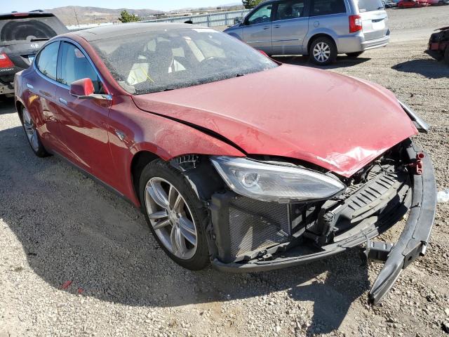 5YJSA1H20FFP74342 - 2015 TESLA MODEL S 85 RED photo 1