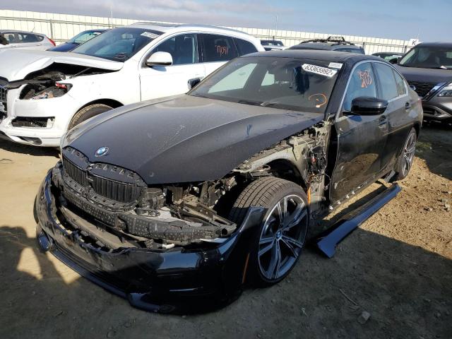 3MW5P7J04M8B64921 - 2021 BMW 330E BLACK photo 2