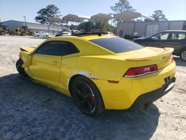 2G1FK1EJXE9261556 - 2014 CHEVROLET CAMARO 2SS YELLOW photo 3