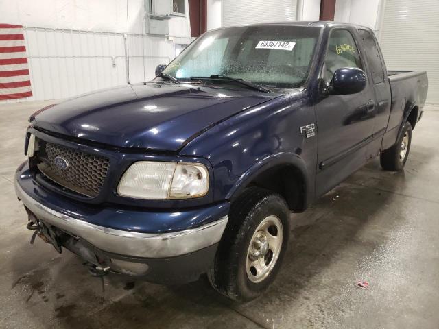 2FTRX18W72CA47829 - 2002 FORD F150 BLUE photo 2