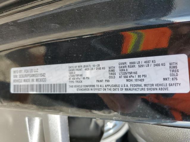 3C6LRVPG4ME511542 - 2021 RAM PROMASTER BLACK photo 10