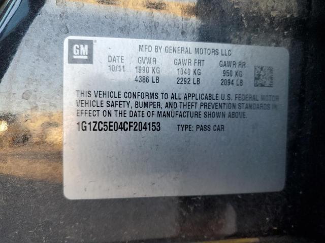 1G1ZC5E04CF204153 - 2012 CHEVROLET MALIBU 1LT BLACK photo 10