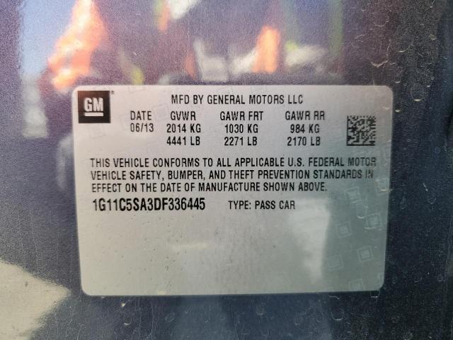 1G11C5SA3DF336445 - 2013 CHEVROLET MALIBU 1LT 石墨色 照片 10