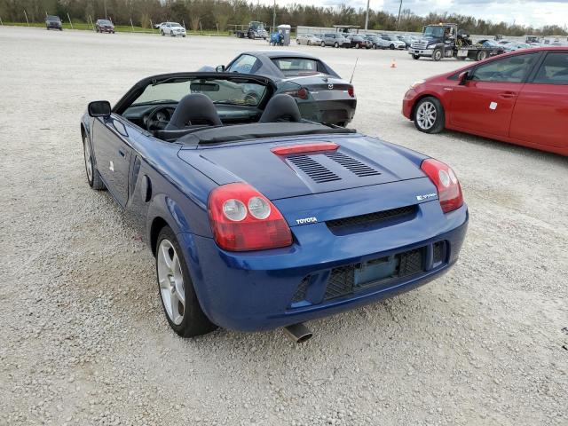 JTDFR320240067154 - 2004 TOYOTA MR2 SPYDER BLUE photo 3