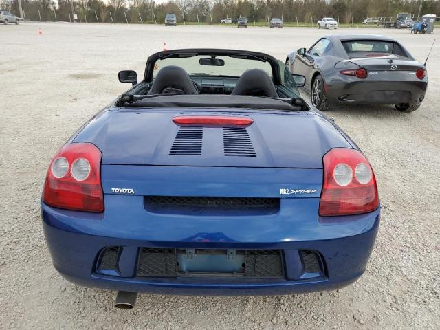 JTDFR320240067154 - 2004 TOYOTA MR2 SPYDER BLUE photo 6