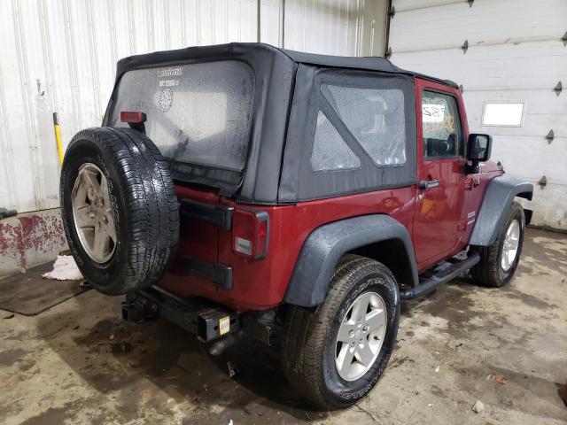 1C4AJWAG5DL522773 - 2013 JEEP WRANGLER S RED photo 4
