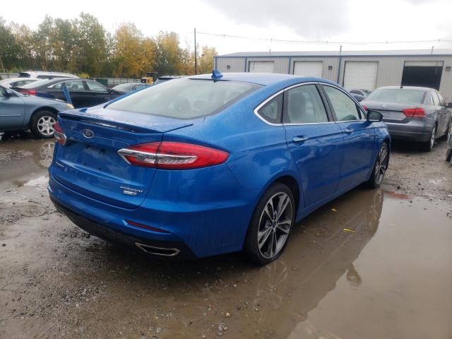 3FA6P0D96LR194011 - 2020 FORD FUSION TIT BLUE photo 4