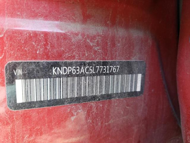 KNDP63AC5L7731767 - 2020 KIA SPORTAGE S RED photo 10
